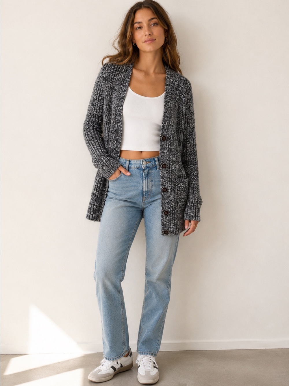 American Eagle Cotton Knit Sweater‎ Cardigan